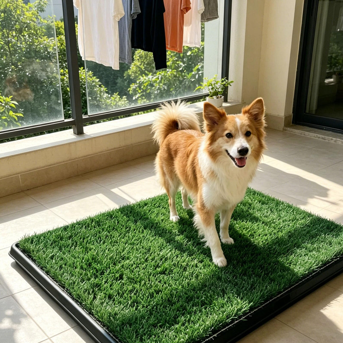 Dog Grass Pad with Tray, 25 x 20 inch M853256