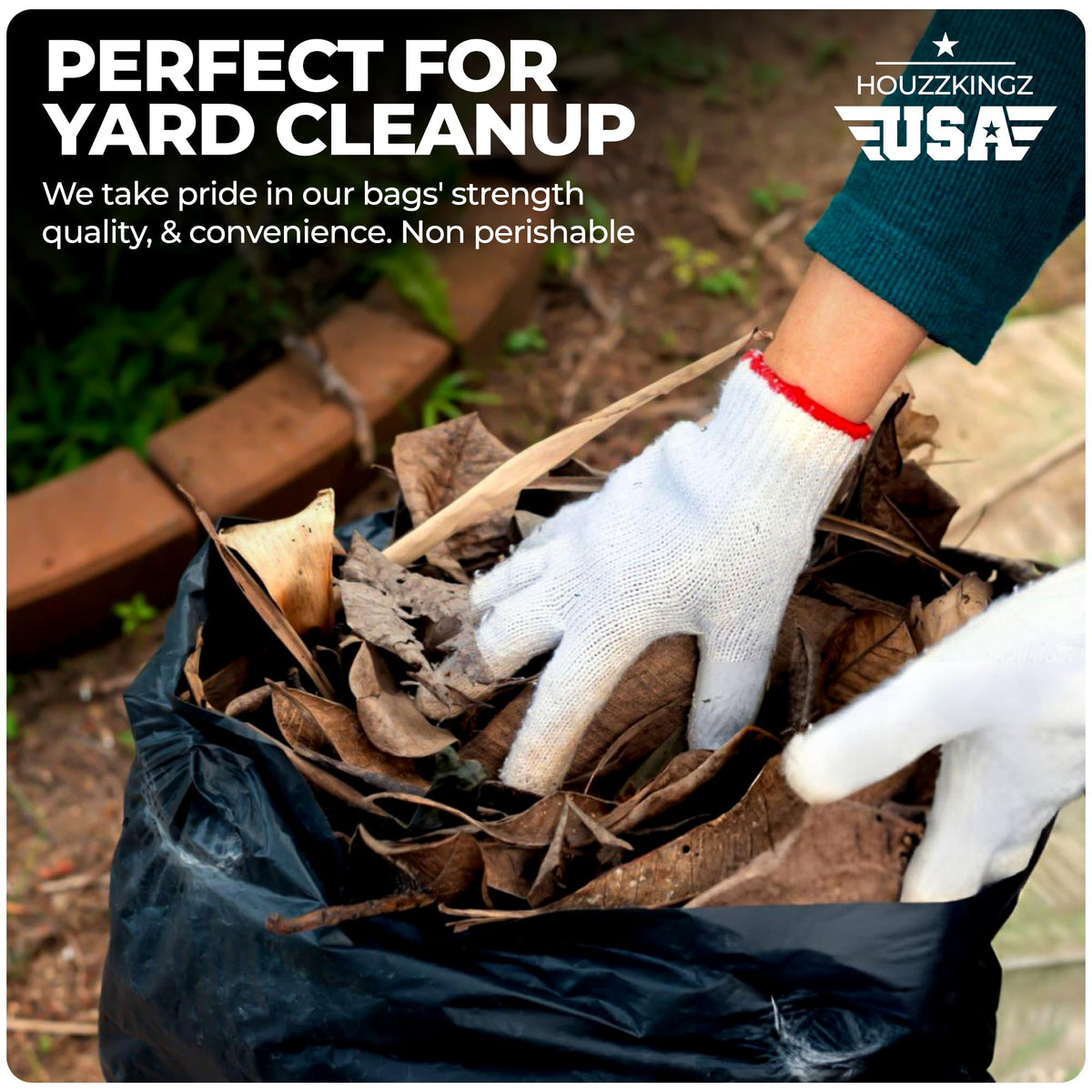 55 Gallon 20 Black Heavy Duty Trash Bags O440