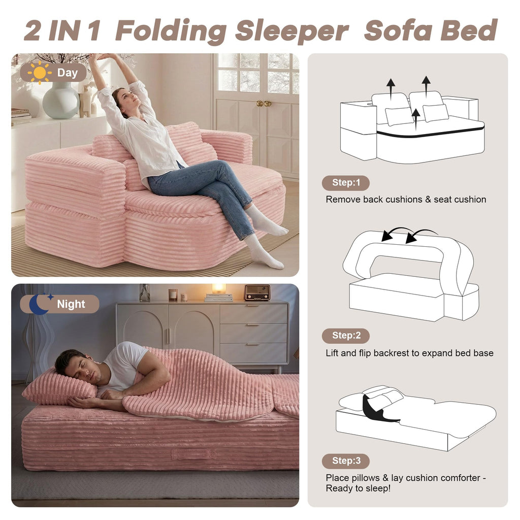 75'' Folding Sleeper Sofa Bed F132665