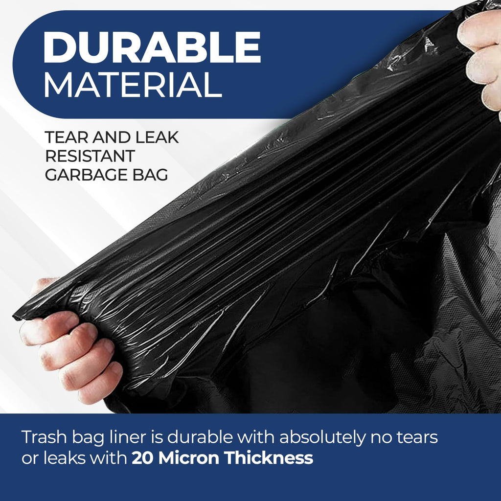 55 Gallon 20 Black Heavy Duty Trash Bags O440