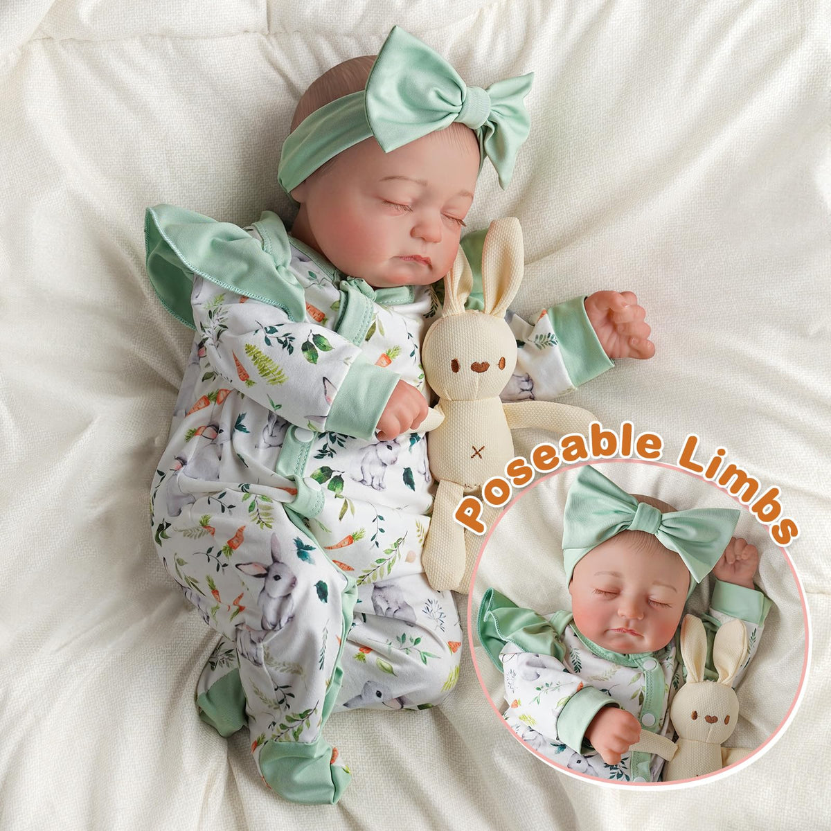 Lifelike Reborn Baby Dolls Twins 20 inch C20737