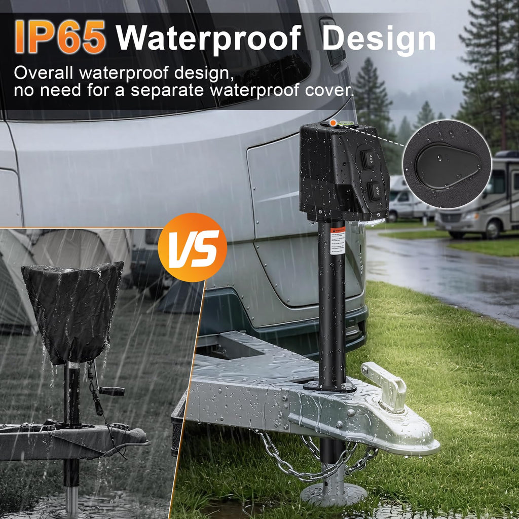 Waterproof Electric Trailer Jack with Built-in Spirit Level I6933