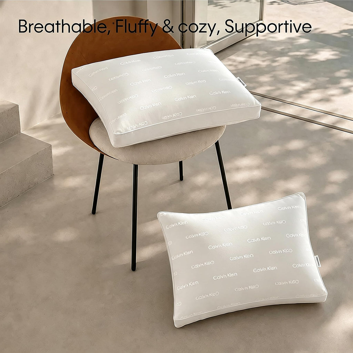 Queen Size Set of 2 Medium Soft Pillows W121994