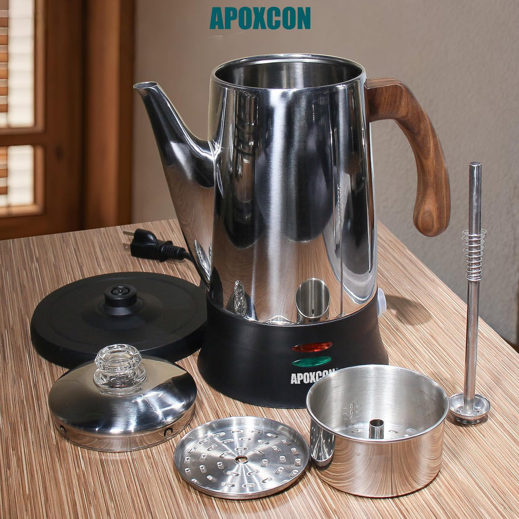 Electric Stainless Steel Coffee Percolator 8 Cup Y4697