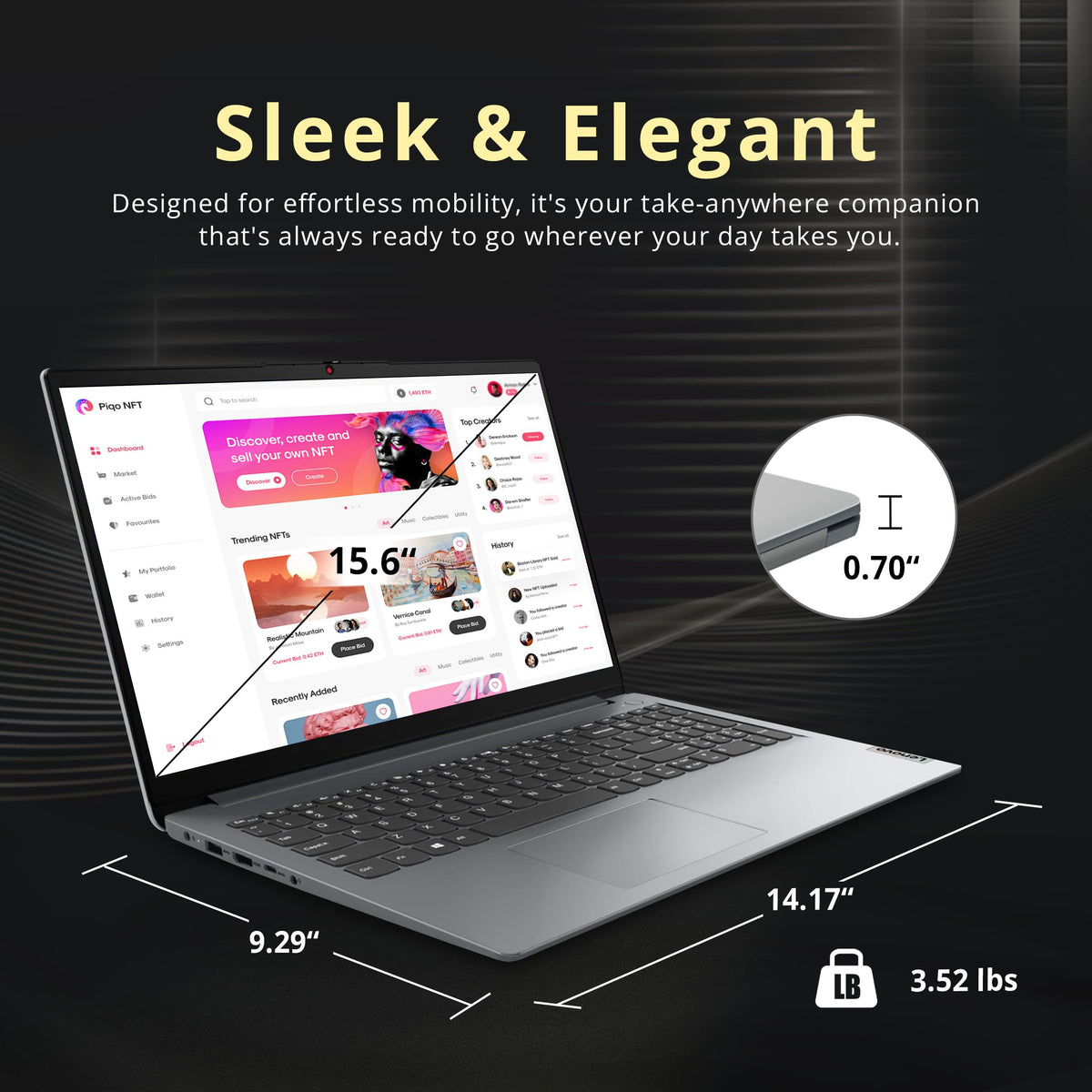 15.6" FHD Touchscreen Laptop, Intel i3, 8GB RAM, 256GB SSD, Gray R16235
