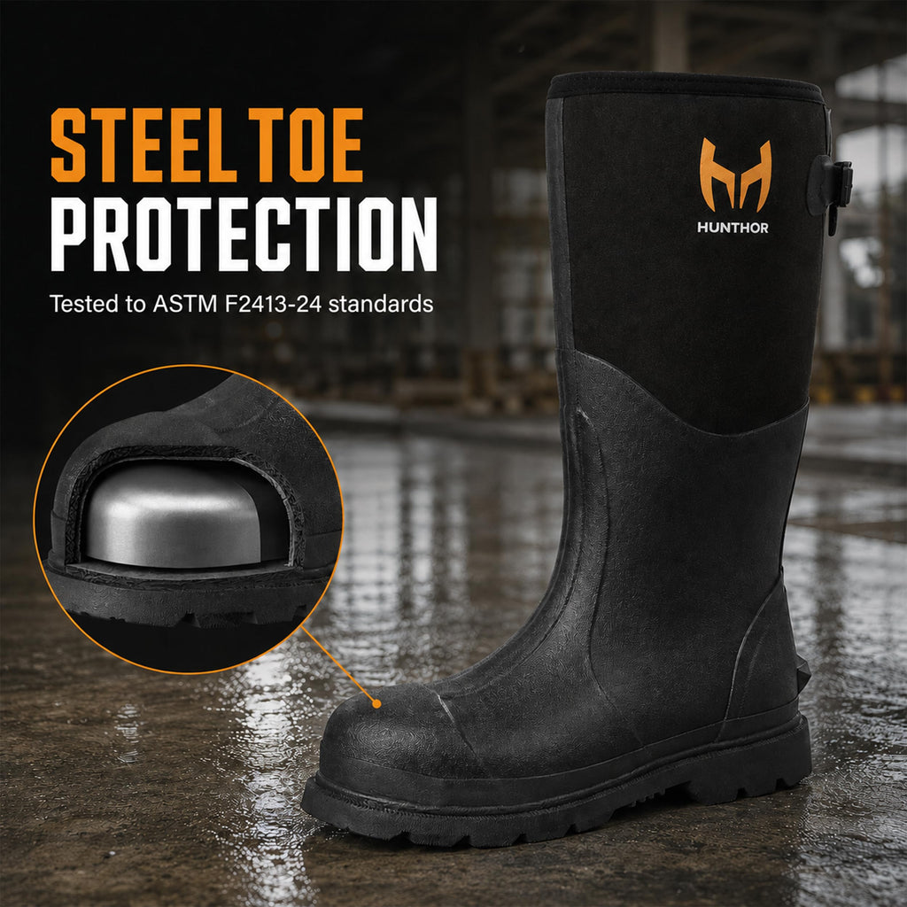 Steel Toe Rubber Work Boots P83843