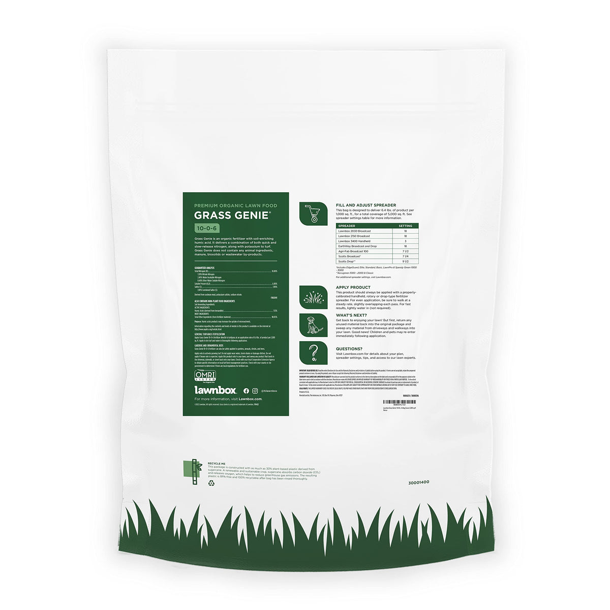 10-0-6 Organic Grass Fertilizer 32 lb Bag H280