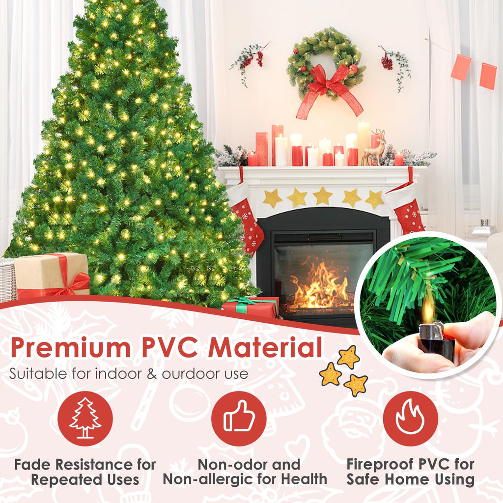 8ft Prelit Artificial Christmas Tree with 430 Warm White LED Lights D117