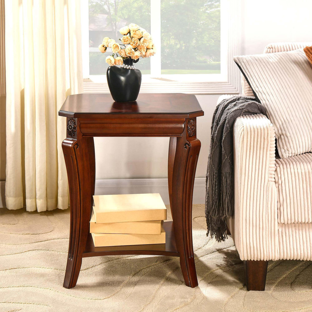 Set of 3 Solid Wood Coffee Table Q41427
