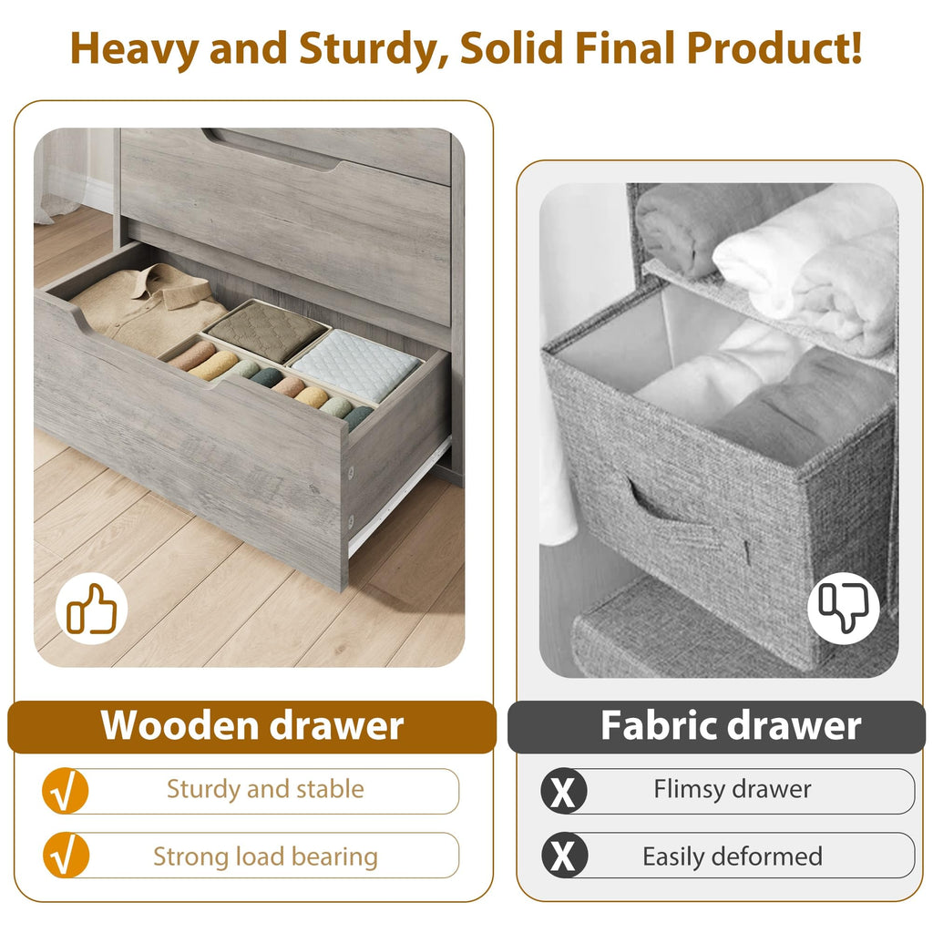 5 Drawer Vertical Dresser with Storage D7703