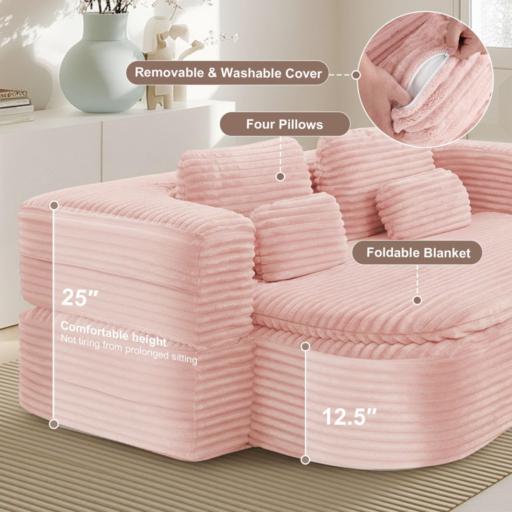 75'' Folding Sleeper Sofa Bed F132665