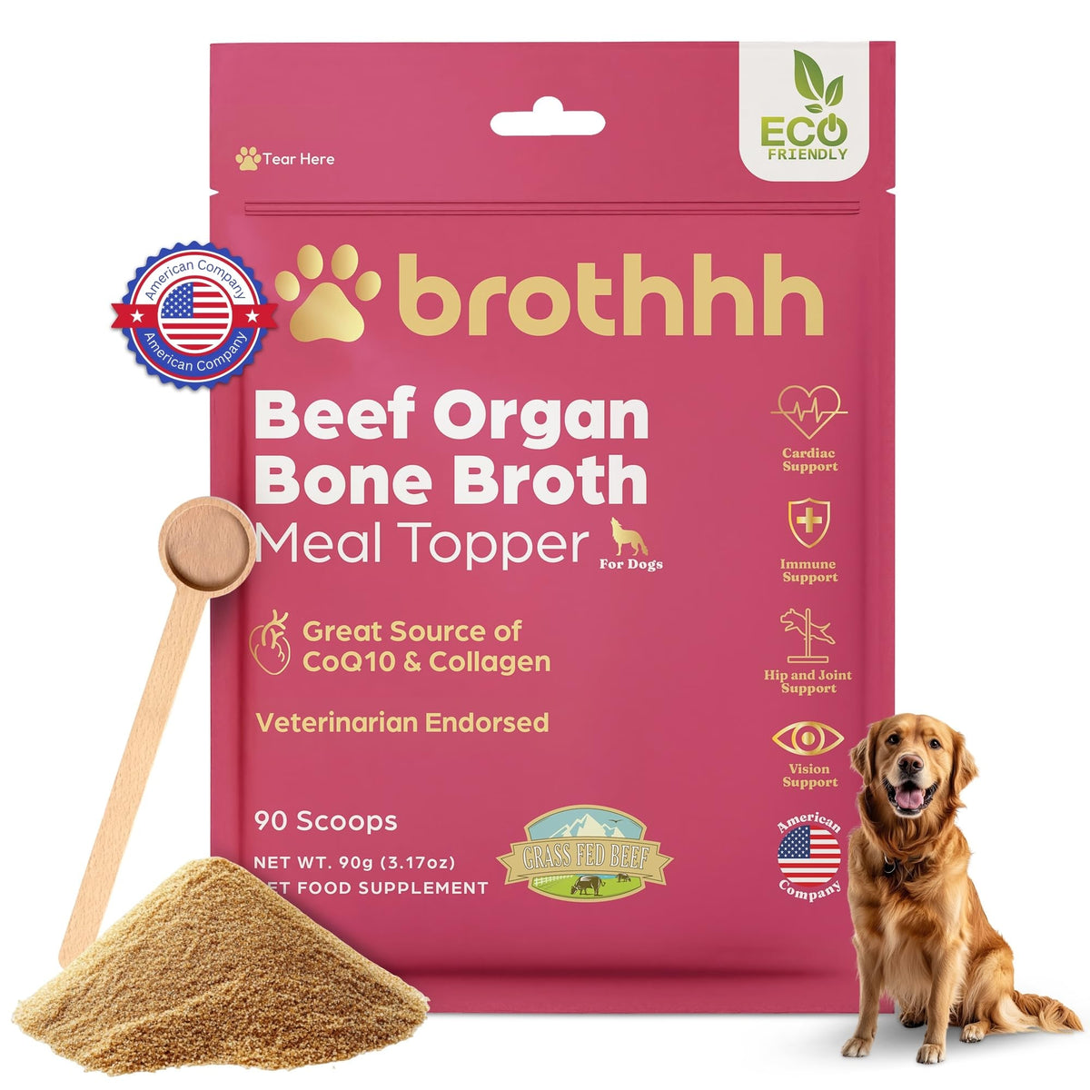 Beef Organ Bone Broth Meal Topper for Dogs L42770
