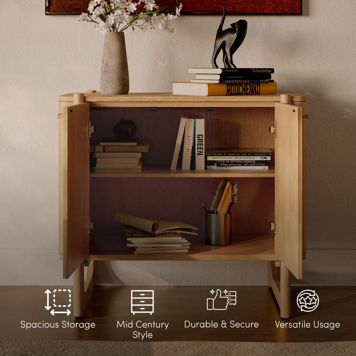 Solid Wood Accent Cabinet & Media Console C9481