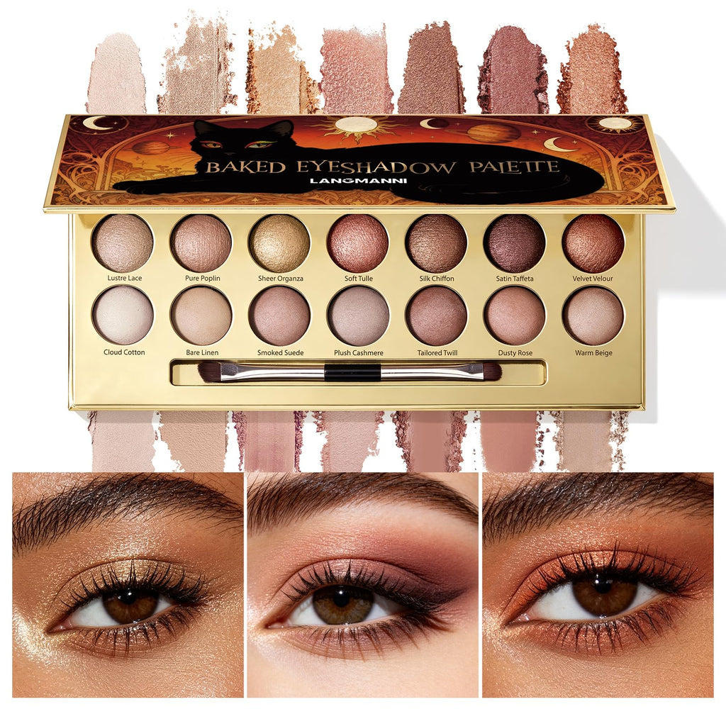 Baked Eyeshadow Palette, Matte & Shimmer N3674