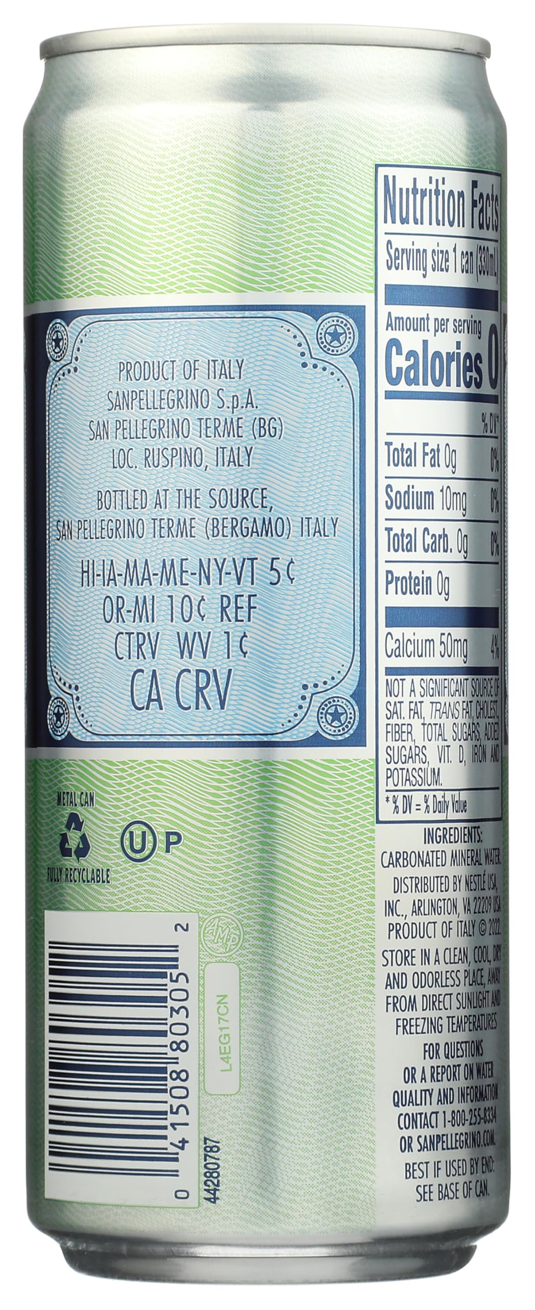 Sparkling Natural Mineral Water 11.15 Fl Oz E3487