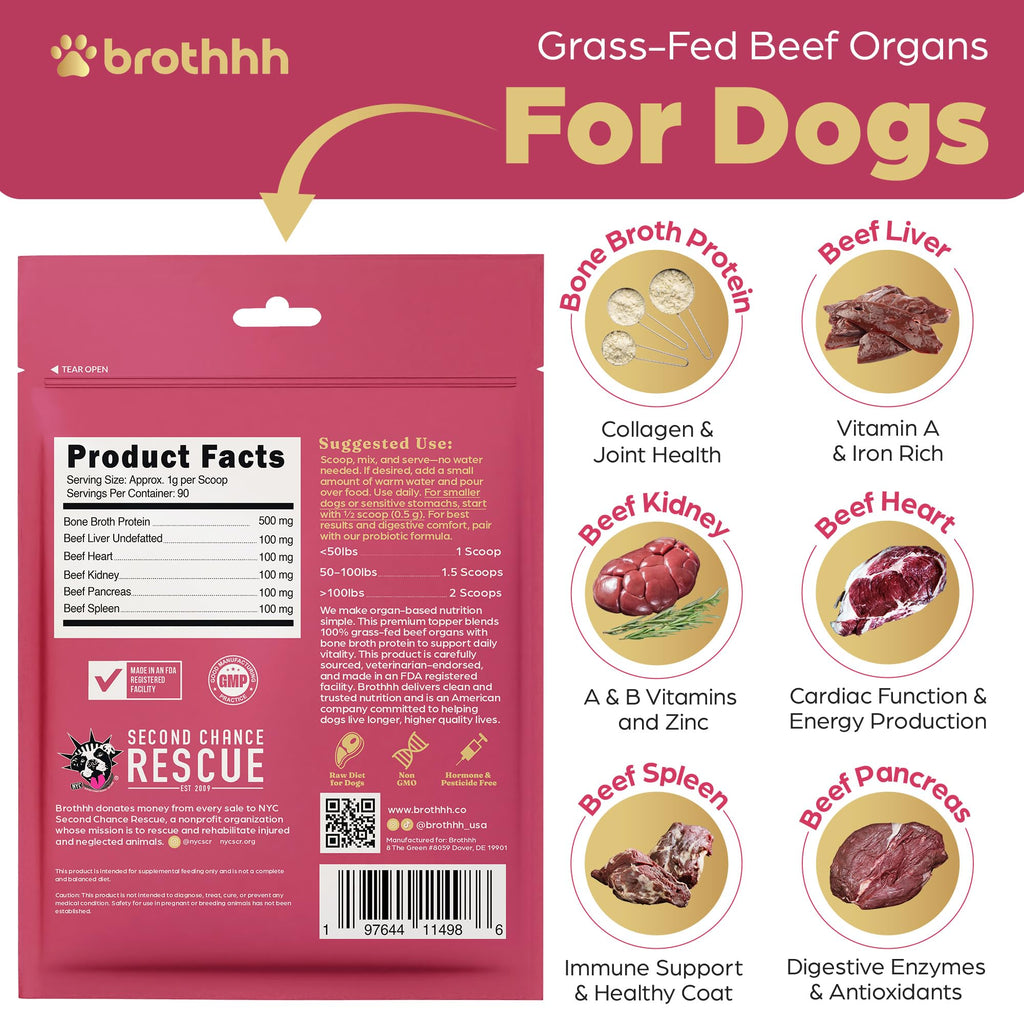 Beef Organ Bone Broth Meal Topper for Dogs L42770