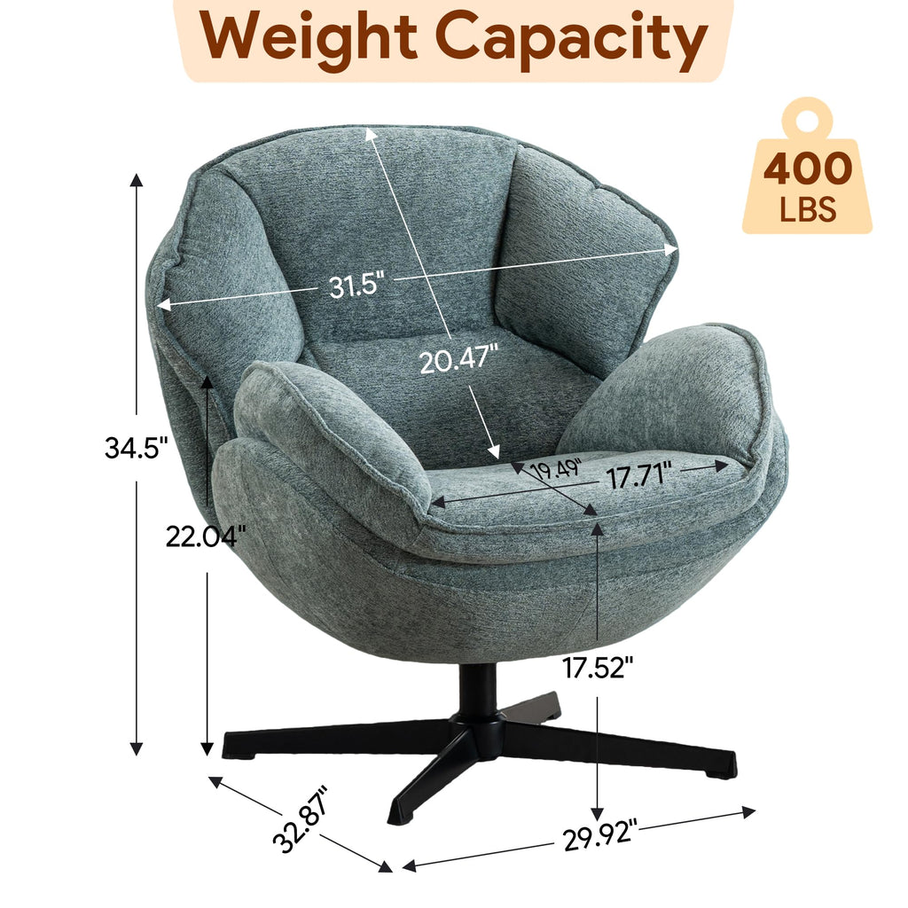 Green Swivel Accent Chair Set of 2 O757921