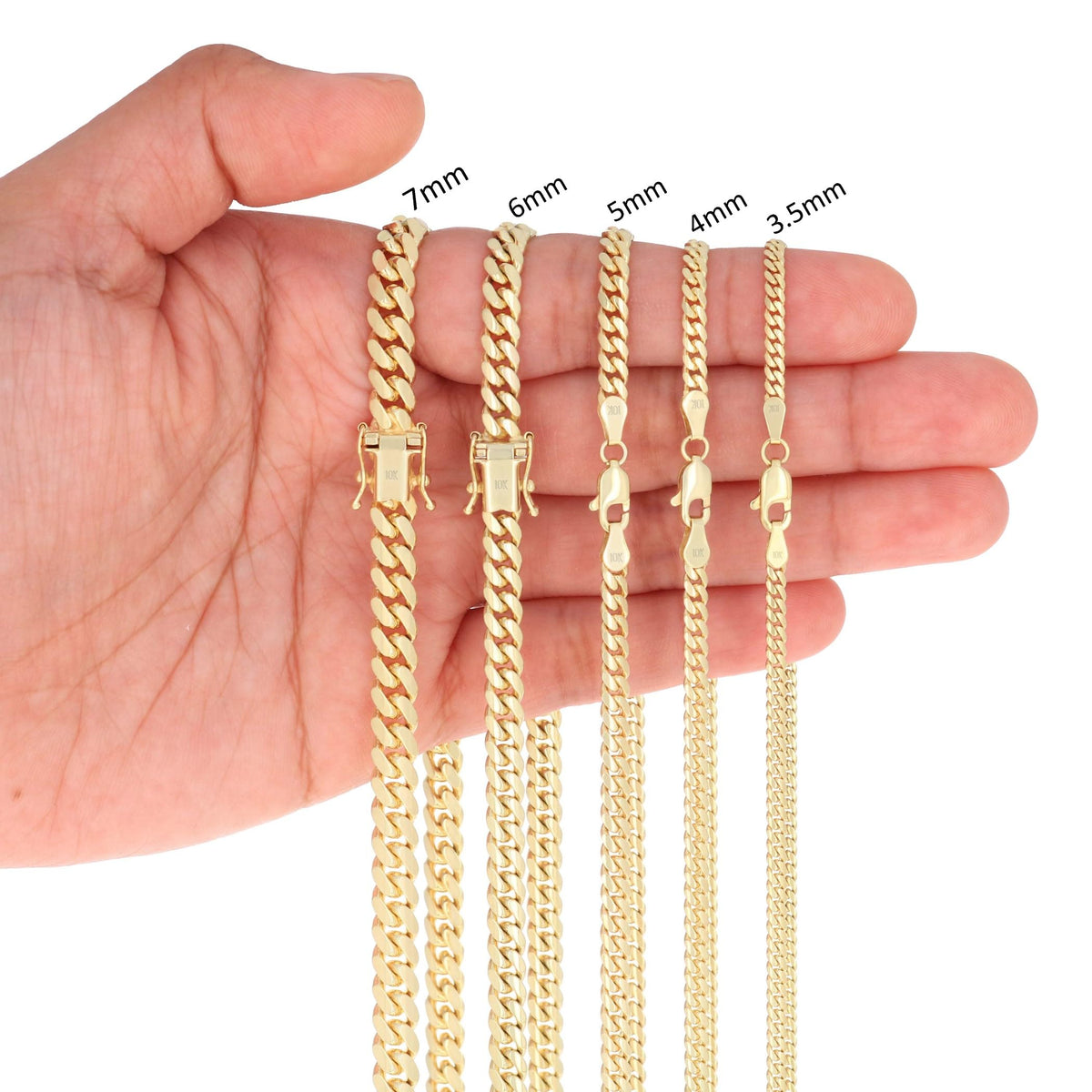 10K Yellow Gold Cuban Link Chain Necklace S65734