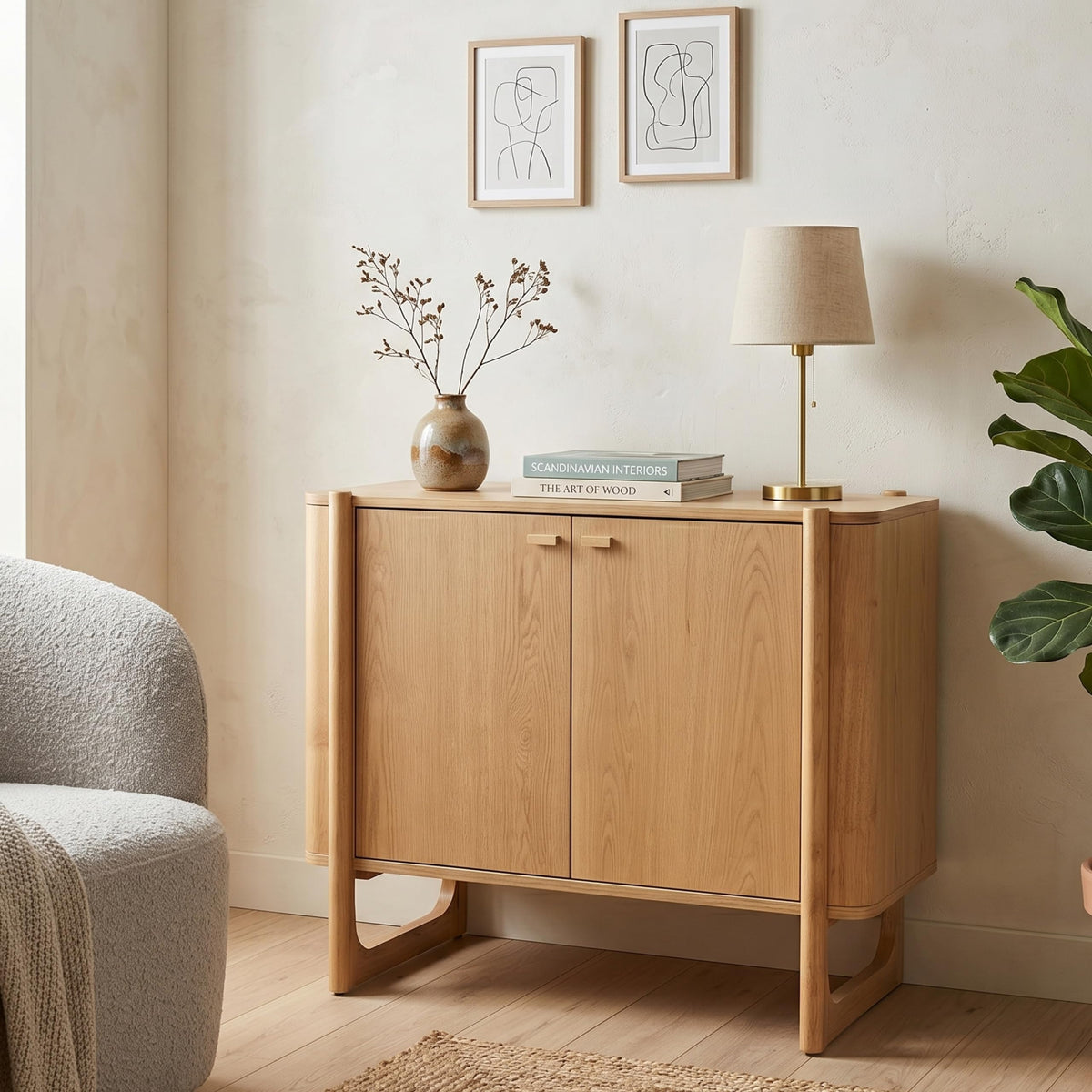 Solid Wood Accent Cabinet & Media Console C9481