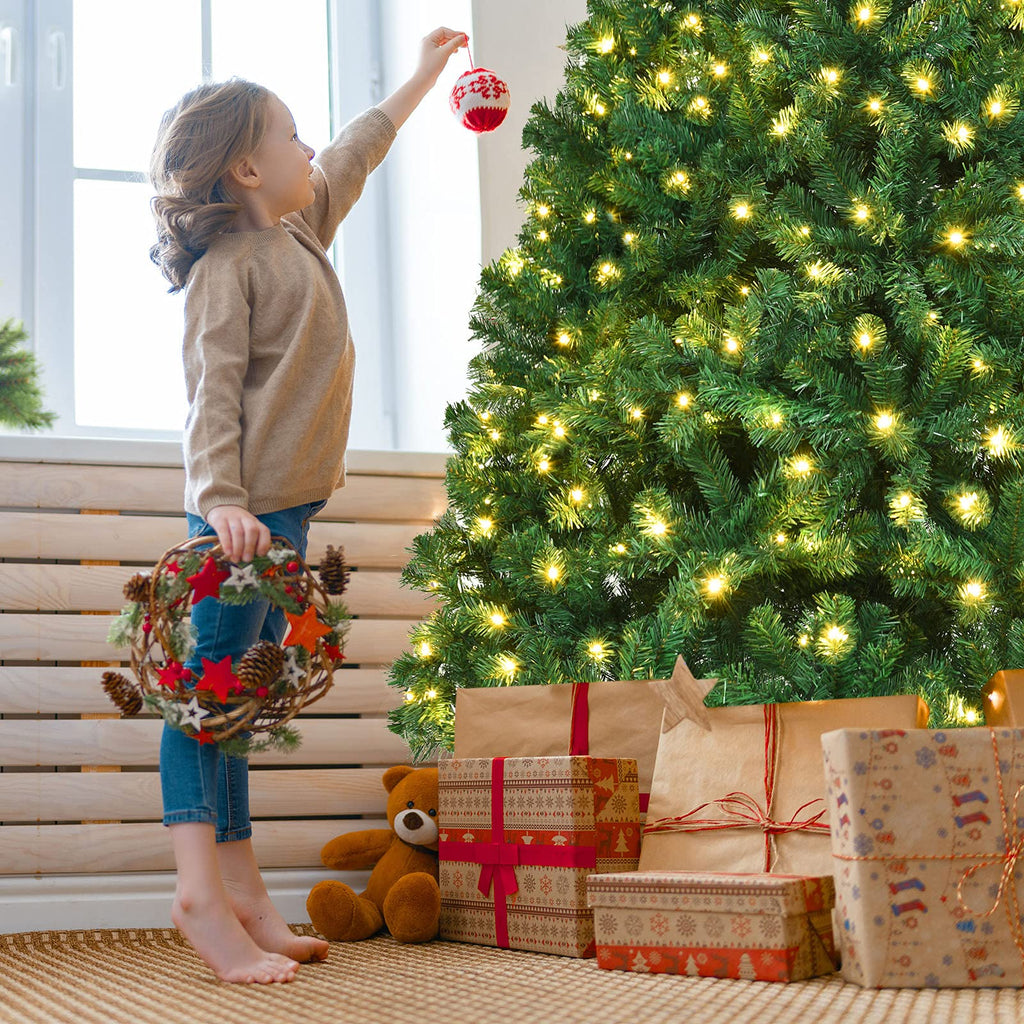 8ft Prelit Artificial Christmas Tree with 430 Warm White LED Lights D117