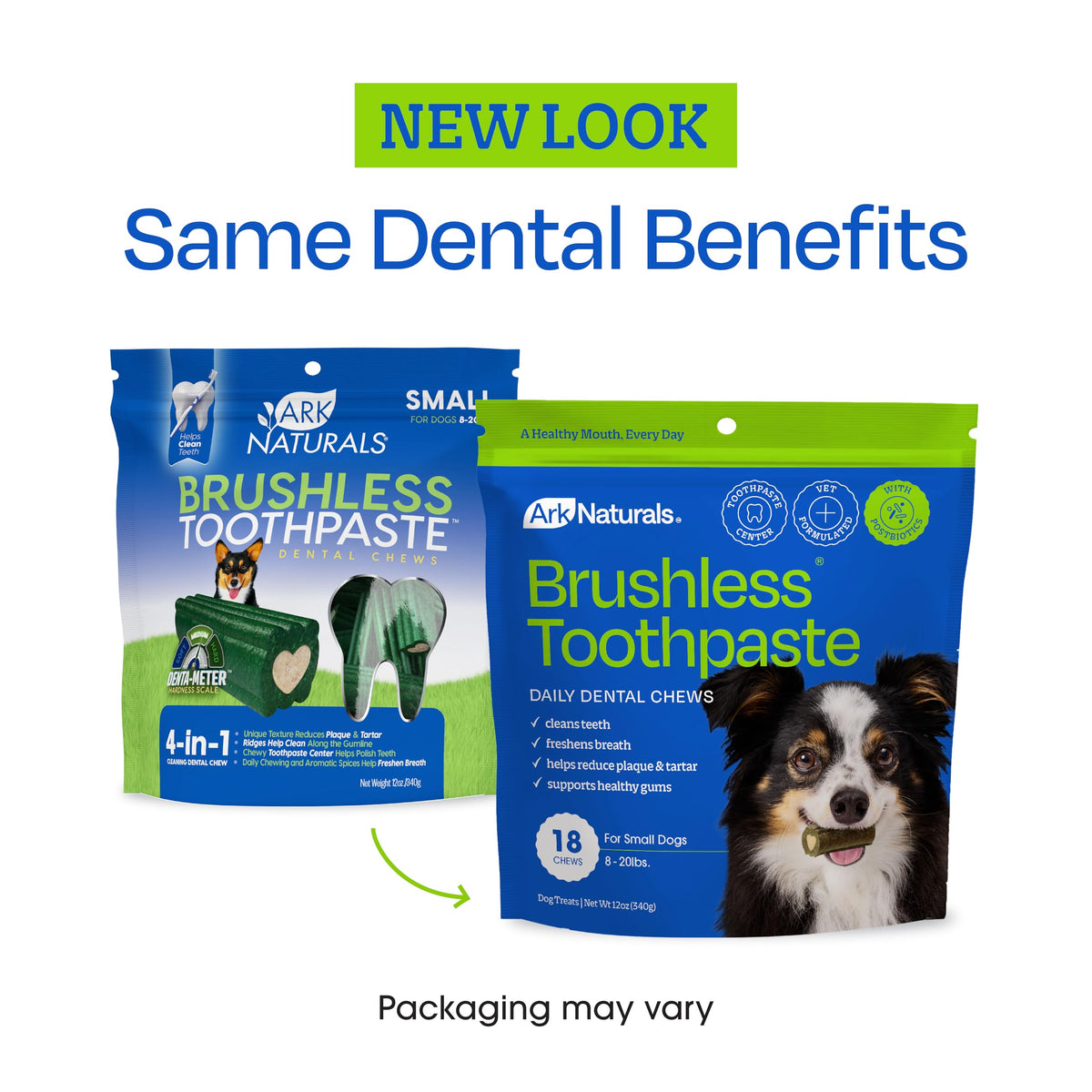 Brushless Toothpaste Dog Dental Treats Small Breeds 18 ct Q9014