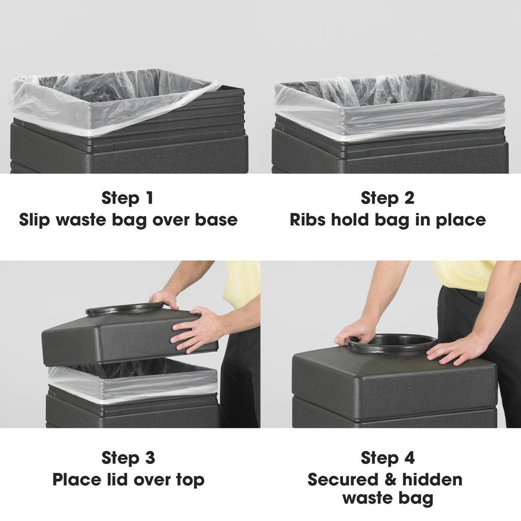 38 Gallon Black Open Top Trash Can P936758