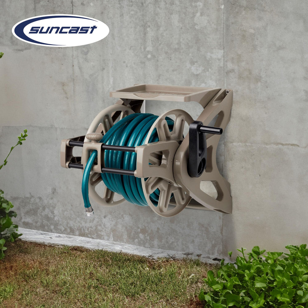 Wall-Mount Hose Reel with Storage Tray F6792