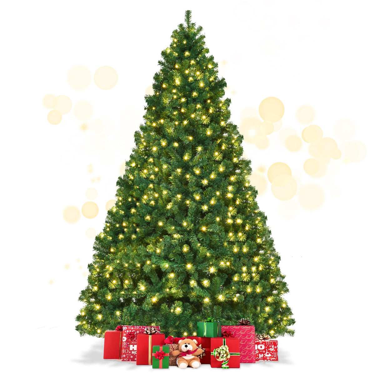 8ft Prelit Artificial Christmas Tree with 430 Warm White LED Lights D117