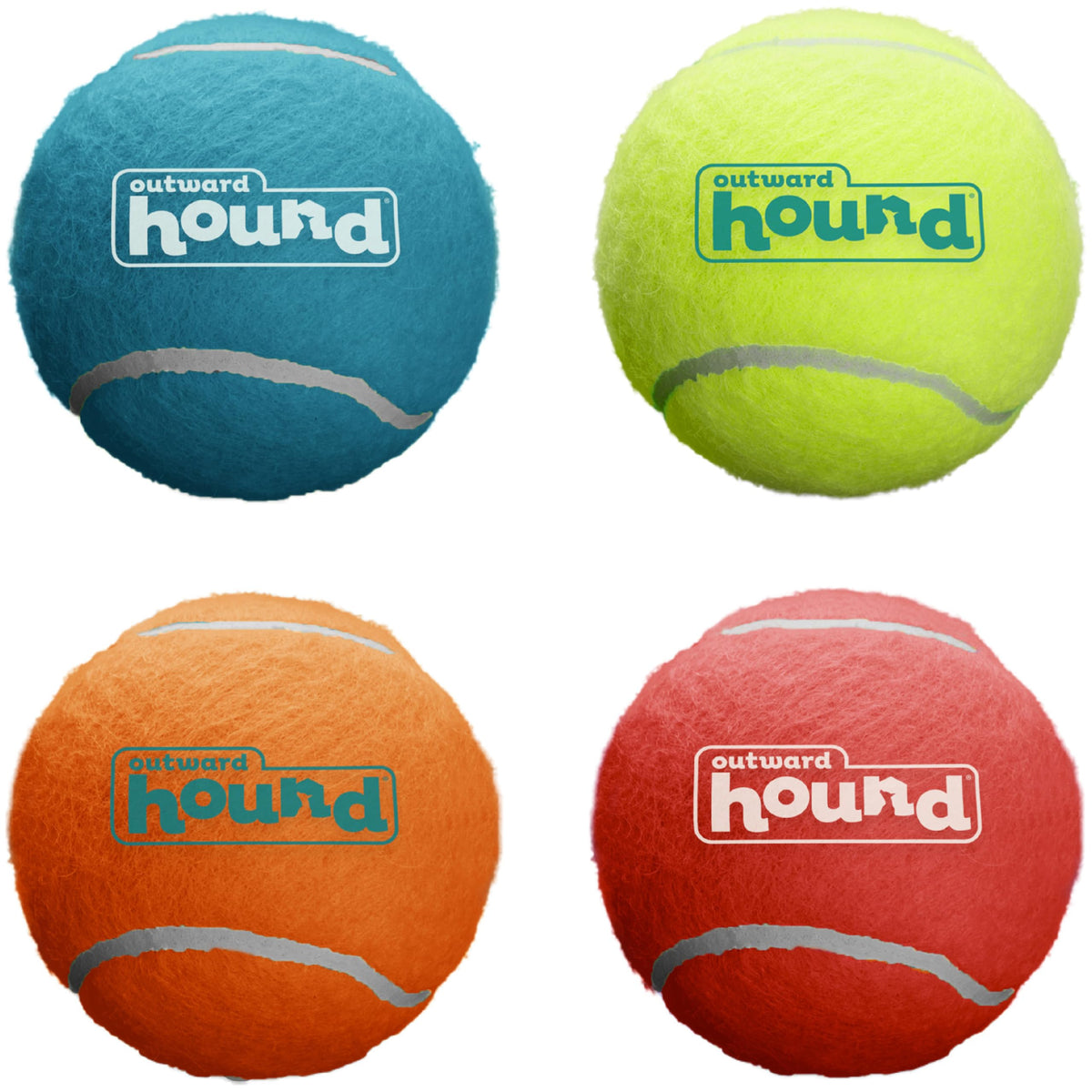 Squeaker Ballz Tennis Ball Dog Toy 4-Pack W8537