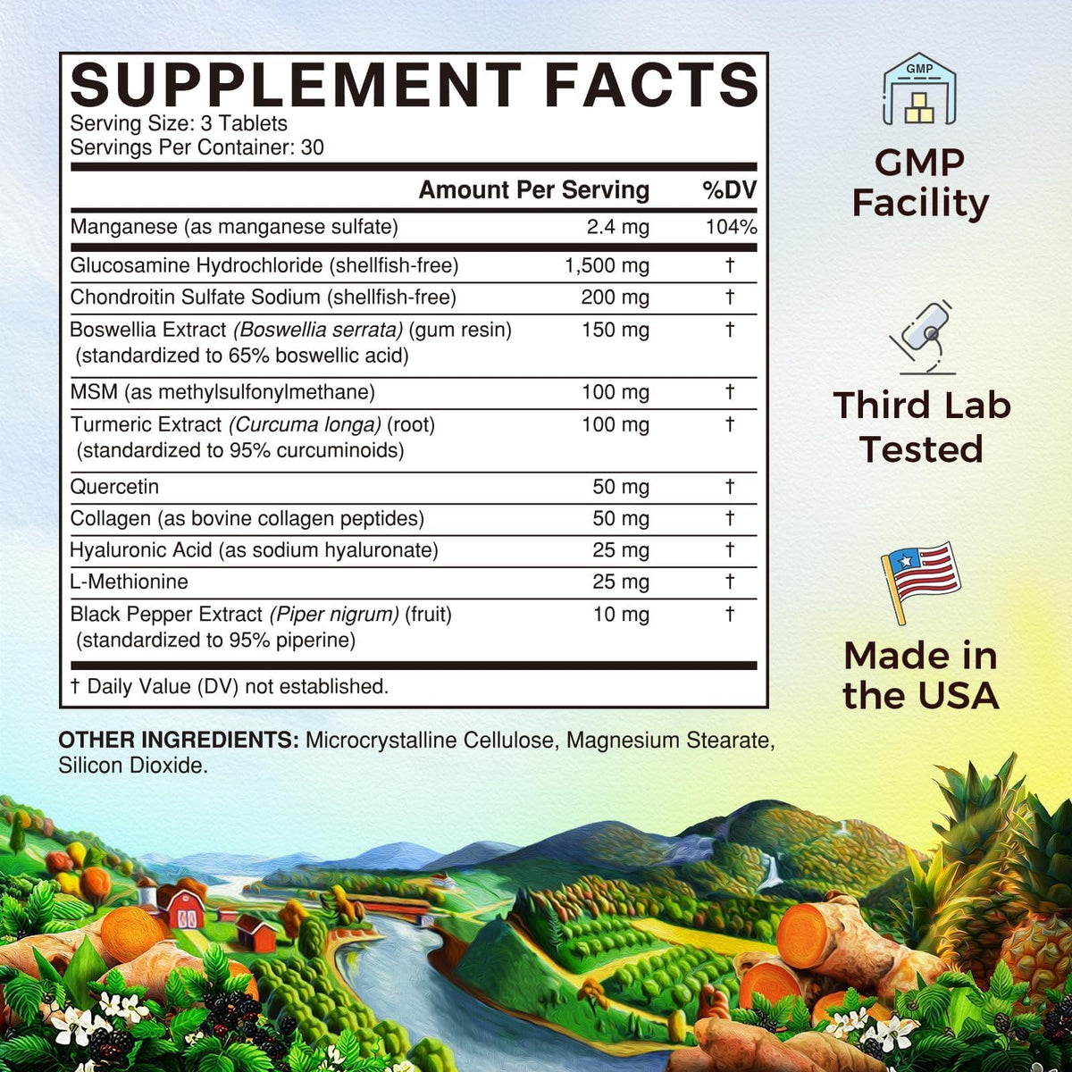Glucosamine Chondroitin MSM Collagen Turmeric 90 Tablets Q443934