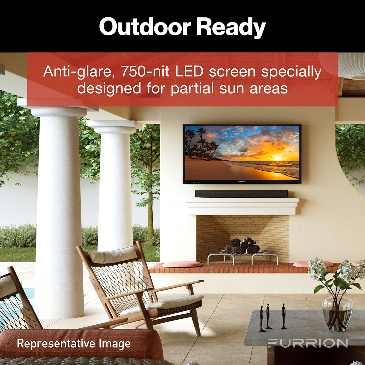 55-Inch 4K Weatherproof Outdoor Smart TV with HDR10 F192673