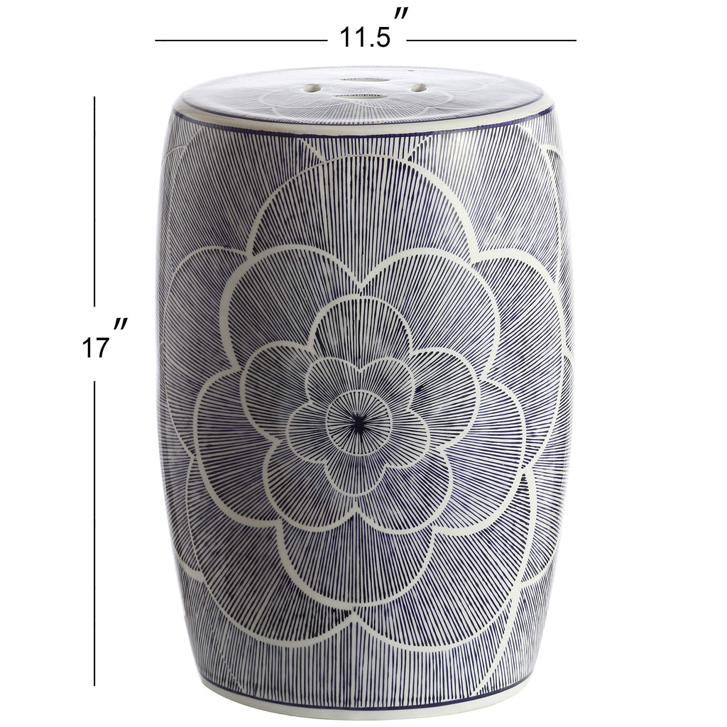 Ceramic Drum Garden Stool Side Table D417352