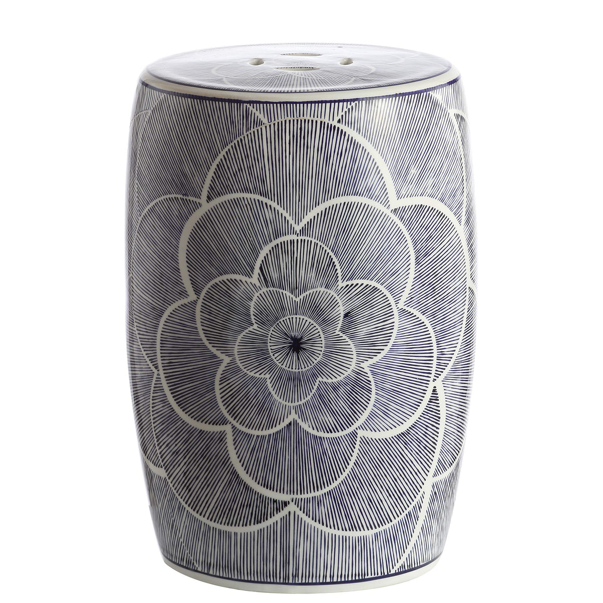 Ceramic Drum Garden Stool Side Table D417352