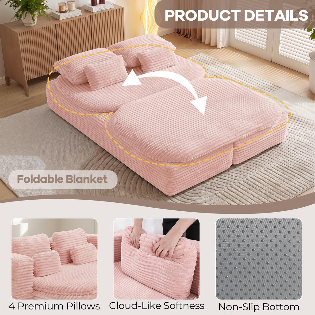 75'' Folding Sleeper Sofa Bed F132665