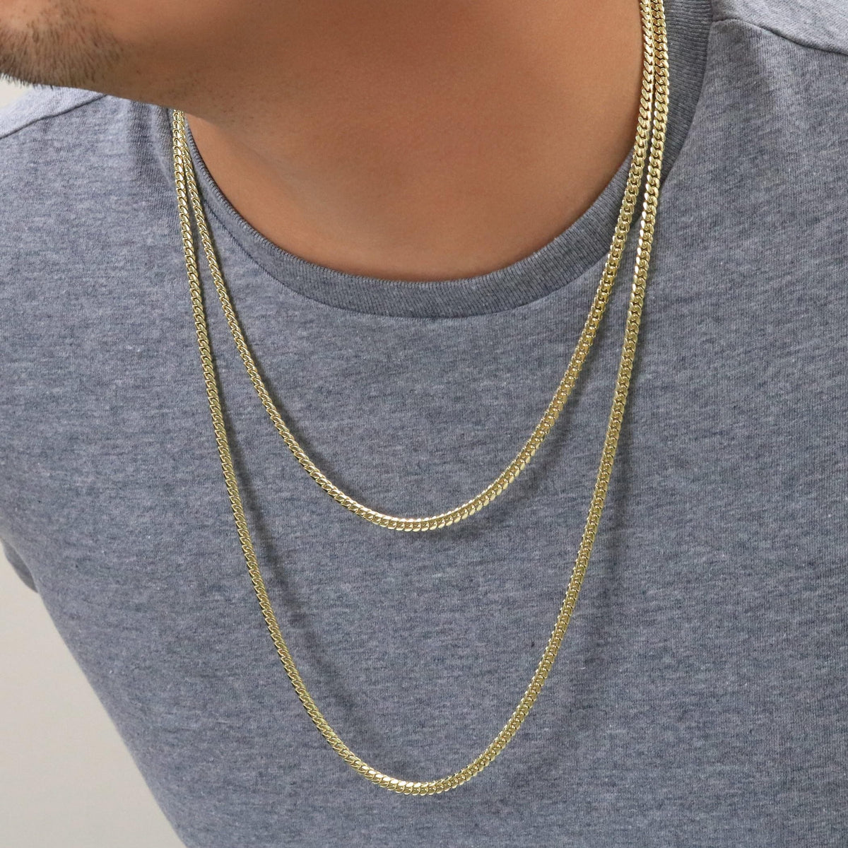 10K Yellow Gold Cuban Link Chain Necklace S65734