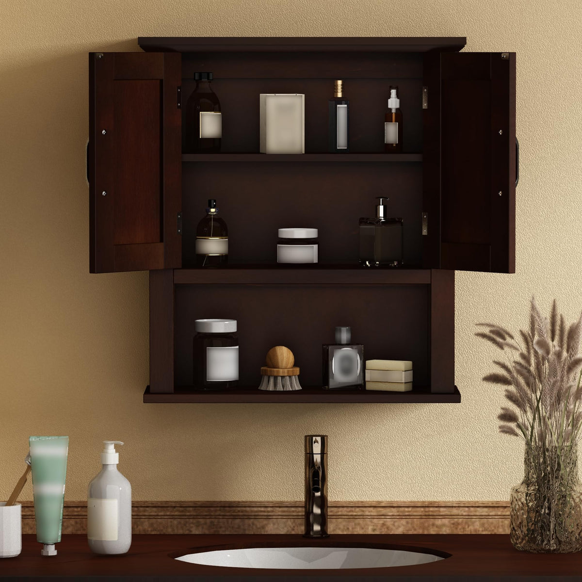 Wood Bathroom Wall Cabinet with Door Z45202
