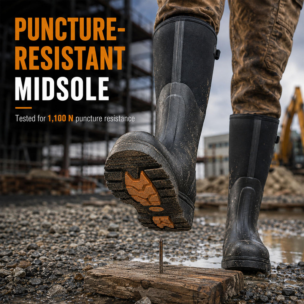 Steel Toe Rubber Work Boots P83843