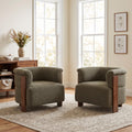 Boucle Upholstered Barrel Chairs Set of 2 K4741