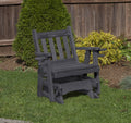 Black Outdoor Glider Chair with Cup Holders C919