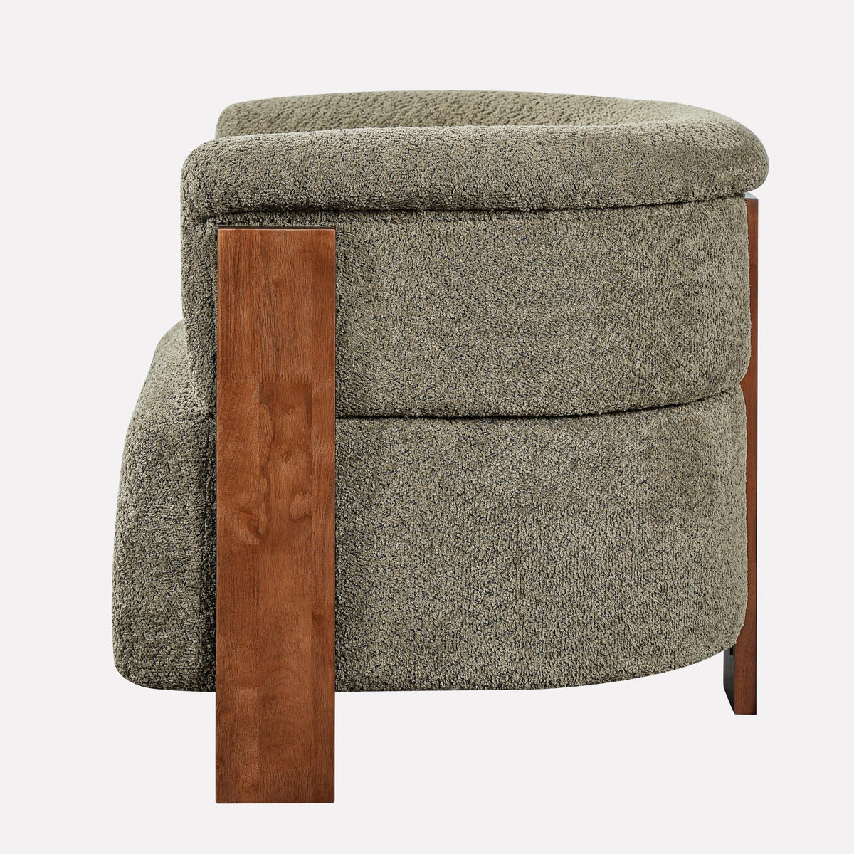Boucle Upholstered Barrel Chairs Set of 2 K4741